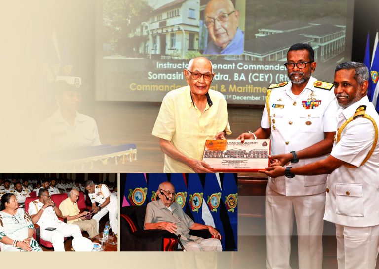 INSTRUCTOR LIEUTENANT COMMANDER SOMASIRI DEVENDRA (RETD) FELICITATED BY NMA